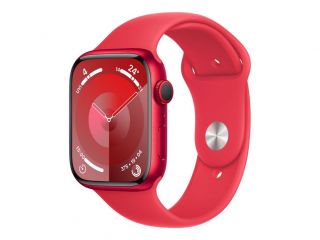 Apple Apple 
 
 Watch Series 9 GPS 45mm PRODUCT RED Aluminium Case with PRODUCT RED Sport Band - M / L sarkans