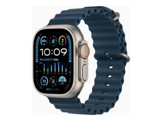 Apple Watch Ultra 2 GPS + Cellular, 49mm Titanium Case with Blue Ocean Band zils