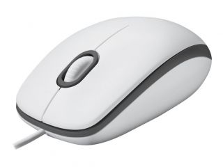 Logitech Mouse M100, White balts
