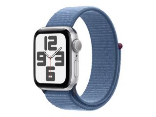 Apple Watch SE GPS 40mm Silver Aluminium Case with Winter Blue Sport Loop sudrabs zils