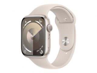 Apple Apple 
 
 Watch Series 9 GPS 45mm Starlight Aluminium Case with Starlight Sport Band - S / M Water-resistant, Dust-resistant, Crack-resistant