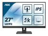 Datoru monitori - AOC U27P2 27inch UHD 4K Monitor USB VGA DVI HDMI  