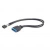 Bezvadu ierīces un gadžeti GEMBIRD CABLE USB2 TO USB3 INT. HEADER / CC-U3U2-01 Galda lampa ar bezvadu uzlādi