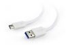 Bezvadu ierīces un gadžeti GEMBIRD CABLE USB-C TO USB3 3M WHITE / CCP-USB3-AMCM-W-10 balts Galda lampa ar bezvadu uzlādi