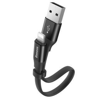 Baseus CABLE LIGHTNING TO USB 0.23M / BLACK CALMBJ-B01 melns