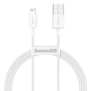 Baseus CABLE LIGHTNING TO USB 1M / WHITE CALYS-A02 balts