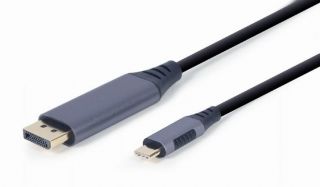 GEMBIRD CABLE USB-C TO DP 1.8M / GREY CC-USB3C-DPF-01-6 pelēks