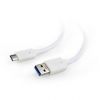 Bezvadu ierīces un gadžeti GEMBIRD CABLE USB-C TO USB3 1M WHITE / CCP-USB3-AMCM-1M-W balts Galda lampa ar bezvadu uzlādi