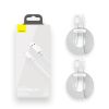 Bezvadu ierīces un gadžeti Baseus CABLE LIGHTNING TO USB 1.5M/2PCS WHITE TZCALZJ-02  Galda lampa ar bezvadu uzlādi
