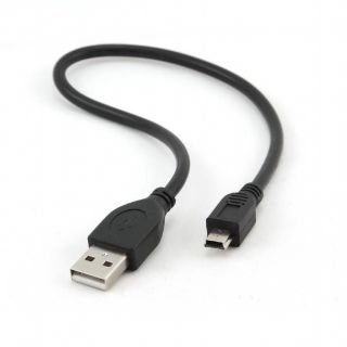 GEMBIRD CABLE USB2 AM-MINI 30CM BLACK / CCP-USB2-AM5P-1 melns