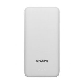 Adata POWER BANK USB 10000MAH WHITE / AT10000-USBA-CWH balts