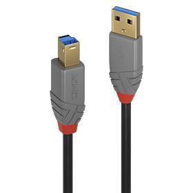 - LINDY 
 
 CABLE USB3.2 A-B 5M / ANTHRA 36744