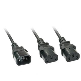 - LINDY 
 
 CABLE POWER C14 TO 2X C13 / 2M 30039