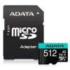 Aksesuāri datoru/planšetes Adata MEMORY MICRO SDXC 512GB W / AD. / AUSDX512GUI3V30SA2-RA1 
