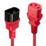 - LINDY CABLE POWER IEC EXTENSION 0.5M / RED 30476 sarkans
