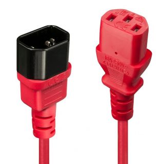 - LINDY CABLE POWER IEC EXTENSION 0.5M / RED 30476 sarkans