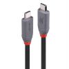 Беспроводные устройства и гаджеты - LINDY CABLE USB4 240W TYPE C 2M / 40GBPS ANTHRA LINE 36958 
