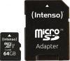 Аксессуары компютера/планшеты Intenso MEMORY MICRO SDXC 64GB UHS-I / W / ADAPTER 3423490 Коврики для мышей