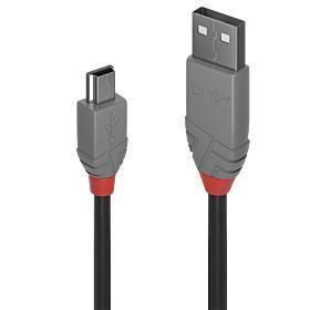 - LINDY CABLE USB2 A TO MINI-B 1M / ANTHRA 36722