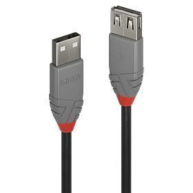- LINDY CABLE USB2 TYPE A 0.5M / ANTHRA 36701