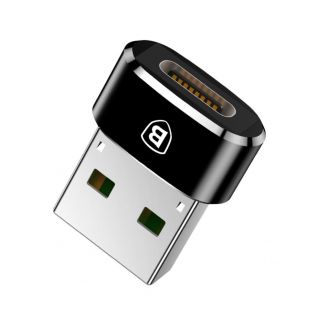 Baseus adapter from USB Type-C to USB black  CAAOTG-01 melns
