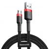 Bezvadu ierīces un gadžeti Baseus Cafule Cable durable nylon cable USB  /  micro USB 1.5A 2M black-red  ...» 