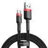 Bezvadu ierīces un gadžeti Baseus Cafule Cable durable nylon cable USB  /  USB-C QC3.0 3A 1M black-red  ...» 