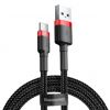 Aksesuāri datoru/planšetes Baseus Cafule Cable durable nylon cable USB  /  USB-C QC3.0 2A 3M black-red  ...» 