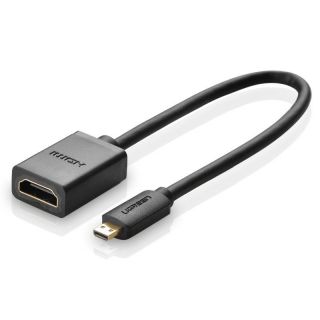 - Ugreen Ugreen cable adapter cable HDMI adapter micro HDMI 19 pin 20cm black  20134 melns