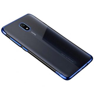 - Hurtel Clear Color Case Gel TPU Electroplating frame Cover for Xiaomi Redmi 8A blue zils
