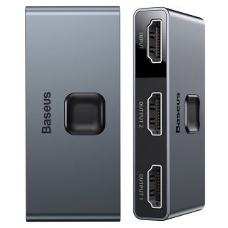 Baseus Baseus Baseus bidirectional switch splitter switcher HDMI - 2x HDMI 4K  /  30 Hz gray  CAHUB-BC0G