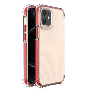 - Hurtel Spring Armor clear TPU gel rugged protective cover with colorful frame for iPhone 12 mini red sarkans