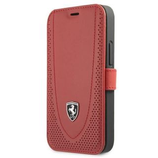 Ferrari Ferrari Ferrari FEOGOFLBKP12SRE iPhone 12 mini 5.4" red / red book Off Track Perforated sarkans