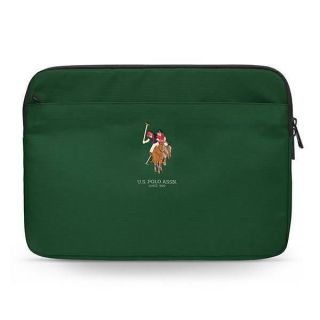 - U.S. Polo PU US Polo Assn. Cover for a 13" laptop green zaļš