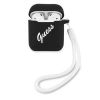 Аксессуары Моб. & Смарт. телефонам GUESS GUACA2LSVSBW AirPods cover black / white Silicone Vintage melns balts 