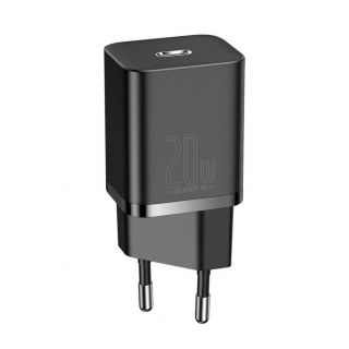 Baseus Super Si 1C fast charger USB Type C 20 W Power Delivery black  CCSUP-B01 melns