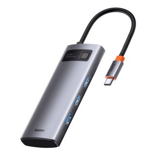 Baseus Baseus Baseus Metal Gleam Series 5-in-1 Multifunctional HUB USB Type C - USB Type C Power Delivery 100 W  /  HDMI 4K 30 Hz  /  3x USB 3.2 Gen 1  CAHUB-CX0G