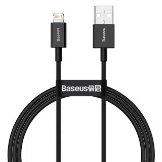 Baseus Baseus Baseus Superior USB - Lightning fast charging data cable 2,4 A 1 m black  CALYS-A01 melns