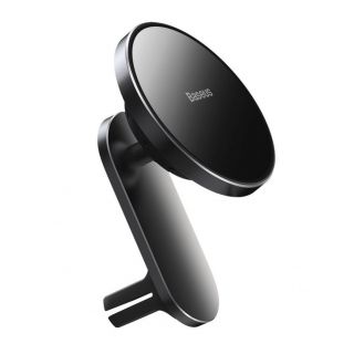 Baseus magnetic car phone holder wireless Qi charger 15 W  MagSafe compatible for iPhone  black  WXJN-01