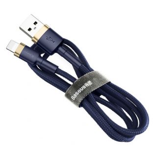 Baseus Cafule Cable durable nylon cable USB  /  Lightning QC3.0 1.5A 2M blue  CALKLF-CV3 zils