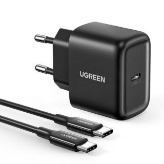 - Ugreen Ugreen USB Type C charger 25W Power Delivery + USB Type C cable 2m black  50581 melns