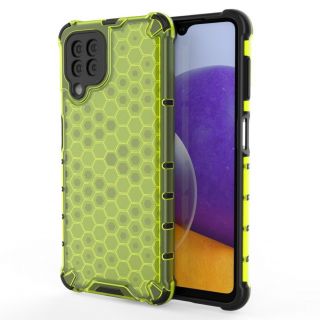 - Hurtel Honeycomb Case armor cover with TPU Bumper for Samsung Galaxy A22 4G green zaļš