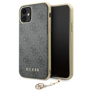 GUESS GUHCN61GF4GGR iPhone 11 6.1"  /  Xr grey / gray hard case 4G Charms Collection pelēks pelēks