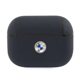 BMW BMAPSSLNA AirPods Pro cover granatowy / navy Geniune Leather Silver Logo