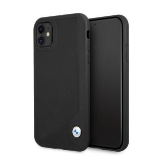 BMW BMHCN61RCDPK iPhone 11 6,1''  /  Xr czarny / black hardcase Leather Deboss melns