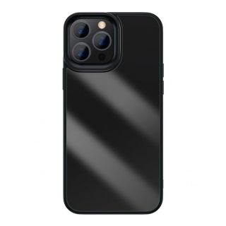 Baseus Crystal Phone Case Armor Case for iPhone 13 Pro Max with Gel Frame black  ARJT000201 melns