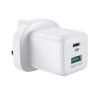 - Joyroom Joyroom USB Type C  /  USB wall charger 30W Power Delivery Quick Charge 4.5A  UK plug  white  L-QP303 balts
