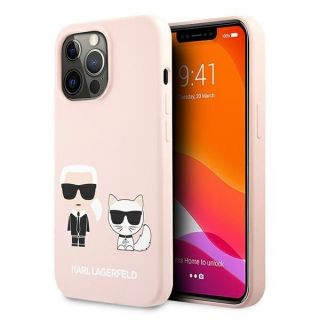 - Karl Lagerfeld Karl Lagerfeld KLHCP13XSSKCI iPhone 13 Pro Max 6,7'' hardcase jasno różowy / light pink Silicone Karl&Choupette rozā