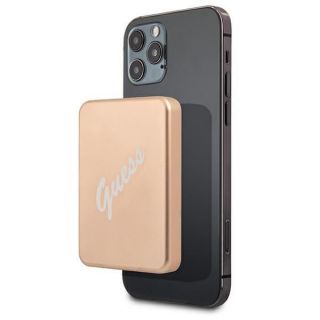 GUESS Inductive Power Bank 5W GUPBMSVSLG 3000mAh gold / gold MagSafe zelts