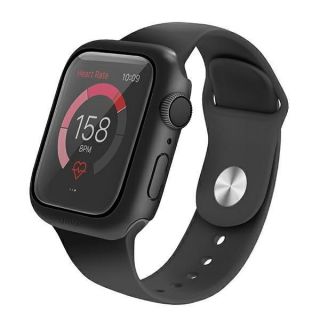 - UNIQ UNIQ etui Nautic Apple Watch Series 4 / 5 / 6 / SE 40mm czarny / black melns